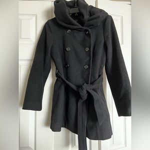 Banana Republic double breasted black coat petite medium